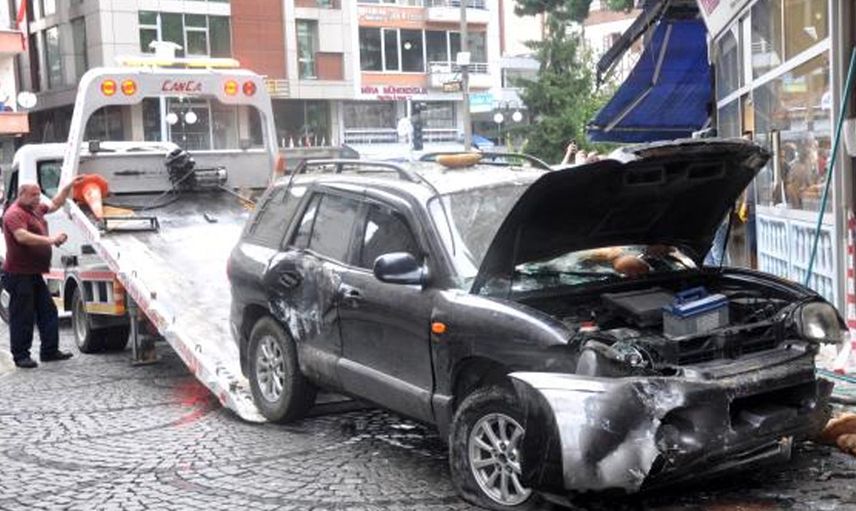 Rize'de Attığı Bir Adımla Kazadan Kurtuldu