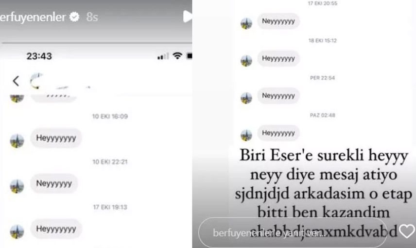 Yerin dibine soktu: Berfu Yenenler kocası Eser Yenenler'e mesaj atan kızı ifşa etti