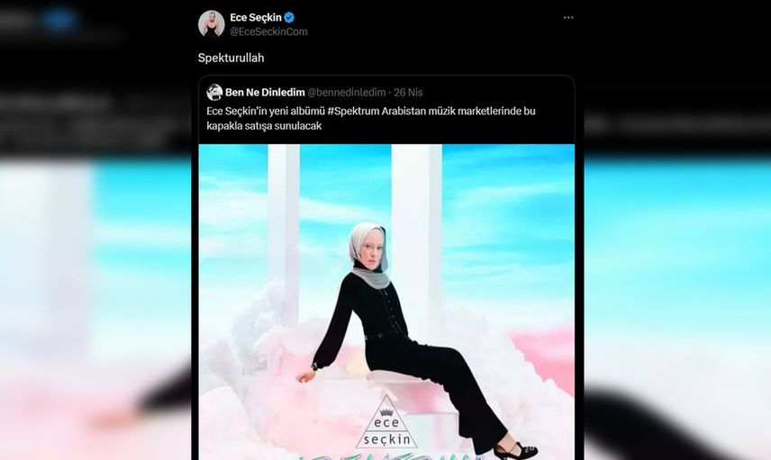 Ece Seçkin Arabistan'da tesettüre girdi: Başörtülü pozu ve yorumu gündem oldu!