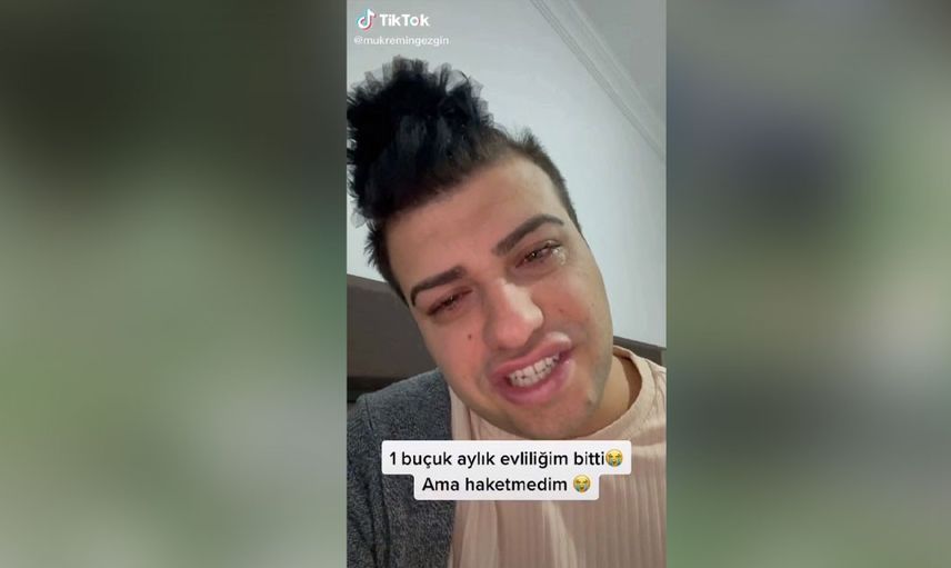 Hamile olduğu iddia eden Mükremin şimdi de erkek arkadaşıyla öpüştüğü videoyu paylaştı