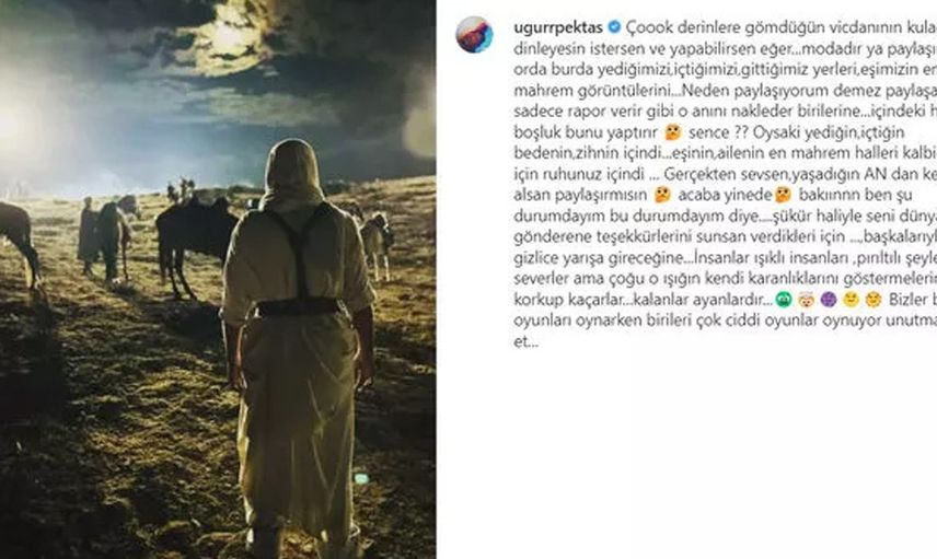 Pektaş'dan eski eşi için paylaşım