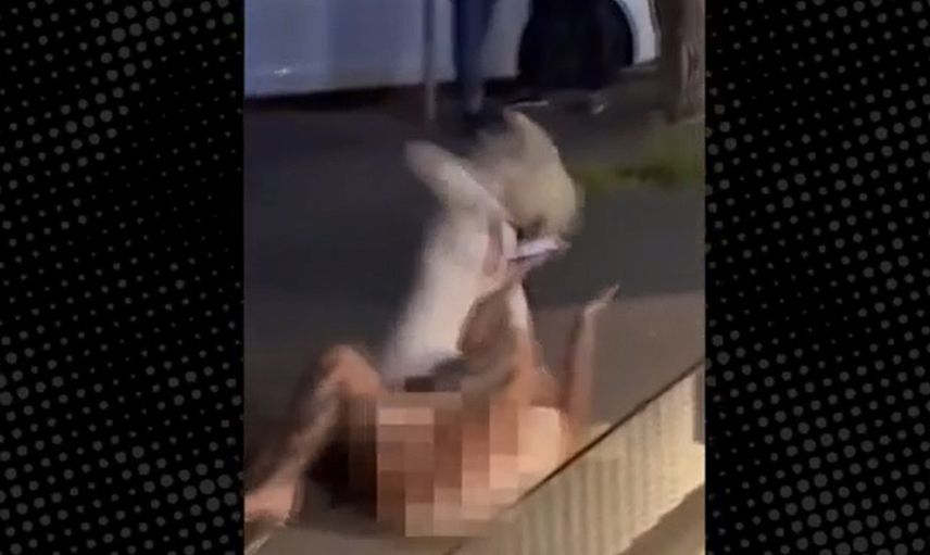Ünlü modeller sokak ortasında birbirine girdi! Mahaller kavgası gibi saç baş yoldular