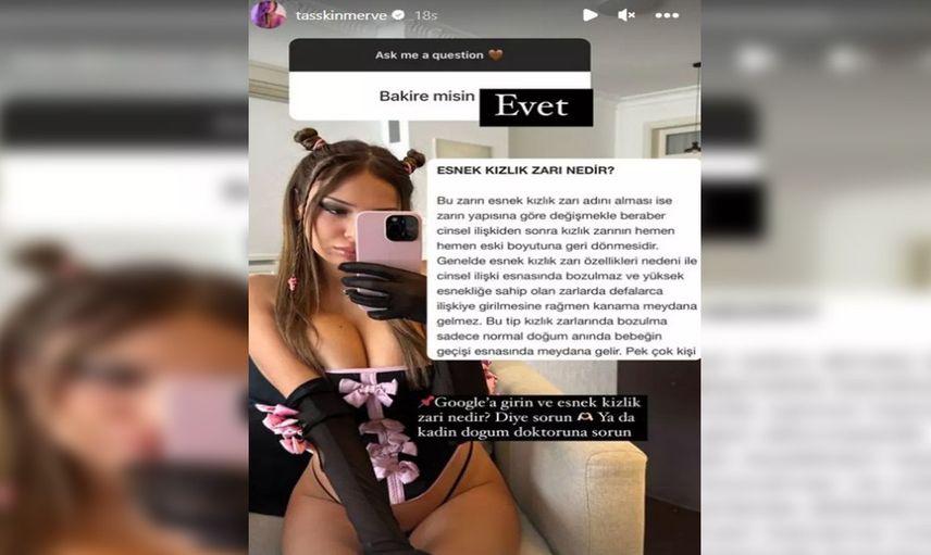 Merve Taşkın'dan skandal bakirelik yanıtı: Esnek kızlık zarı...
