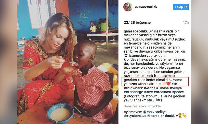 O ünlü de tesettür ile şereflendi