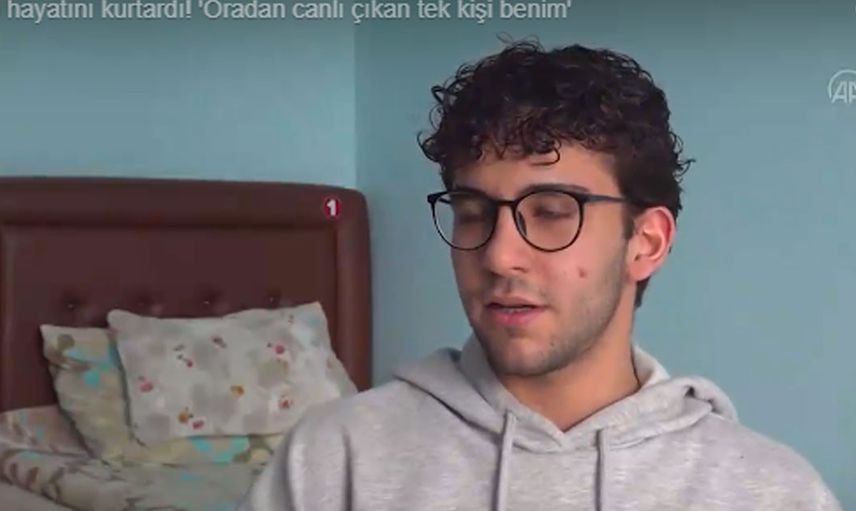 5 katlı apartmanın enkazından izlediği film sayesinde kurtuldu