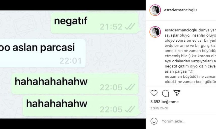 Esra Dermancıoğlu'nun Kızı Koronavirüse Yakalandı!