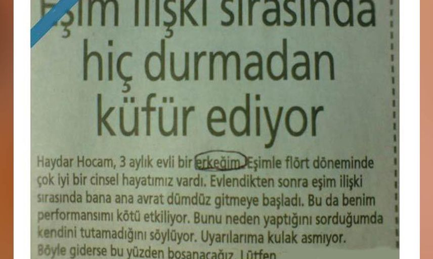 Küfür ediyor
