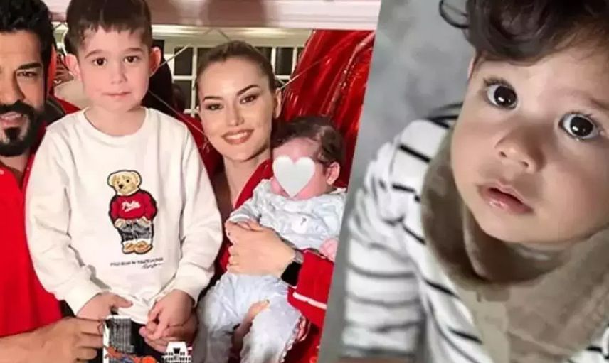 Güzel oyuncu Fahriye Evcen 13 aylık oğluyla sette: Bakın küçük Özçivit kime benzetildi!
