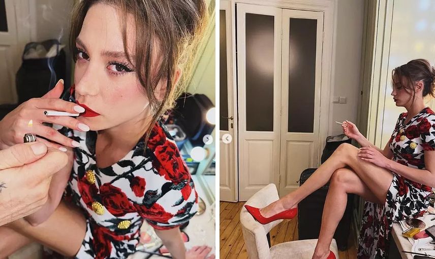 Serenay Sarıkaya'nın muhabirlerle arasında geçen tatlı diyaloğu çok konuşuldu: Magazin muhabiri olmanın şartı yakışıklı olmak mı!