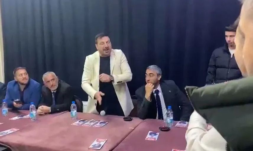 Eski şarkıcı Davut Güloğlu ile vatandaş arasında gerginlik: ''Bana mı vuracaksın?''