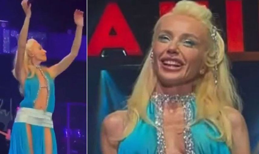 Gülşen sahnedeki kalça dansı ile olay oldu cinsel organına kadar göründü