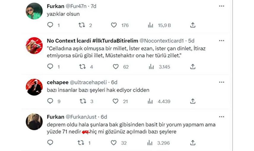 Sosyal medyada insanlık dramı: Seçimi kazanamayan CHP’liler depremzedeleri hedef aldı