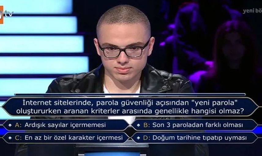 Genç yarışmacı geceye damga vurdu: YKS Türkiye 13’üncüsü Kim Milyoner Olmak İster’de barajı geçemedi