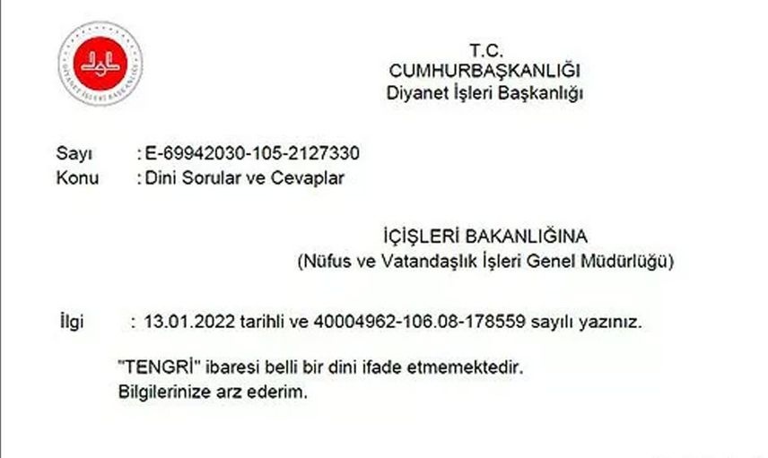 Olmaz denilen şeyler oluyor! Dinini Tengri olarak değiştirdi İçişleri konuyu Diyanet'e sordu bakın Diyanet'in cevabı ne oldu