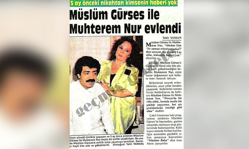 MUHTEREM NUR VE MÜSLÜM GÜRSES SESSİZCE EVLENDİ