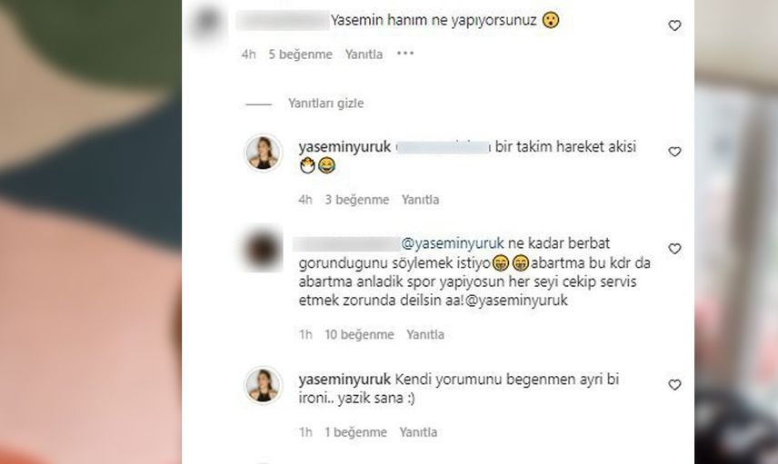 Hepsi Grubu’nun solisti Yasemin, Instagram paylaşımına yorum yapanlara ateş püskürdü