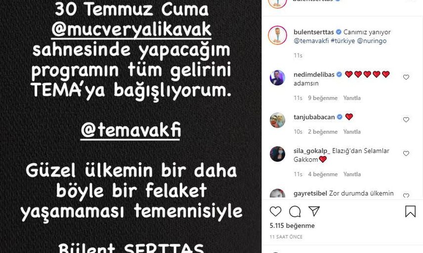 Ünlü İsimler Harekete Geçti! Tema Vakfı'na Bağış Kampanyası Başladı