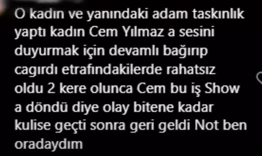 Cem Yılmaz seyirciye sinirlenip sahneyi terk etti! Ünlü komedyenden ilk açıklama geldi