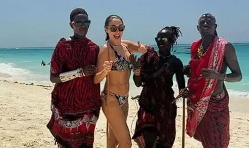 Zuhal Topal Afrika'da yerel halkla dans etti: Şimdi yandım!