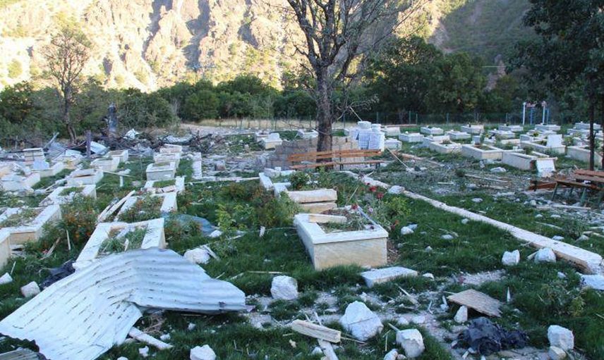 Artvin'de 10 yıl sonra eşini tekrar toprağa verdi!