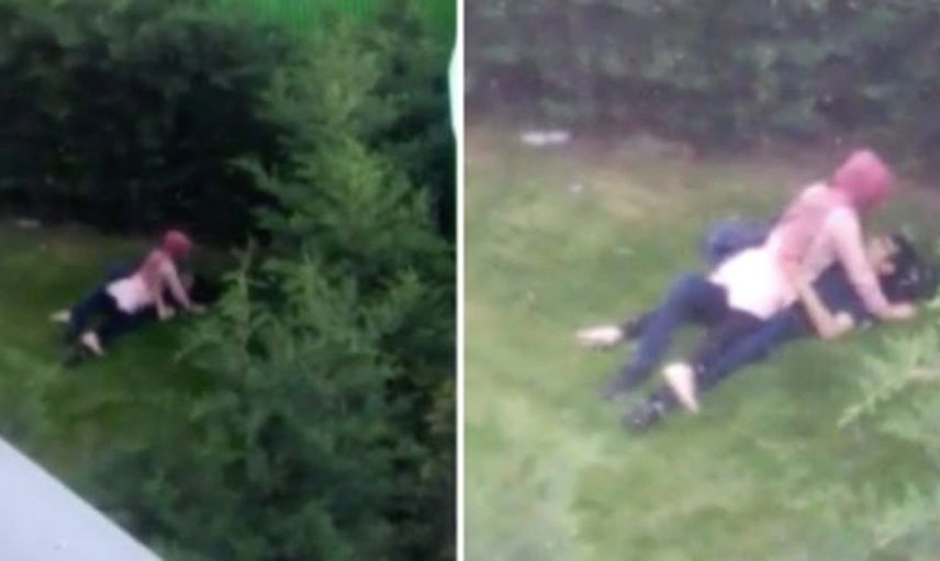 Parkta uygunsuz halde yakalanan çiftler