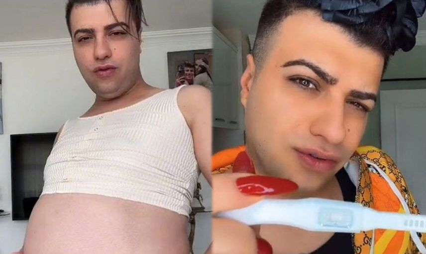 Hamile olduğu iddia eden Mükremin şimdi de erkek arkadaşıyla öpüştüğü videoyu paylaştı