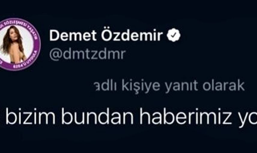 Demet Özdemir'den Yanıt Gecikmedi