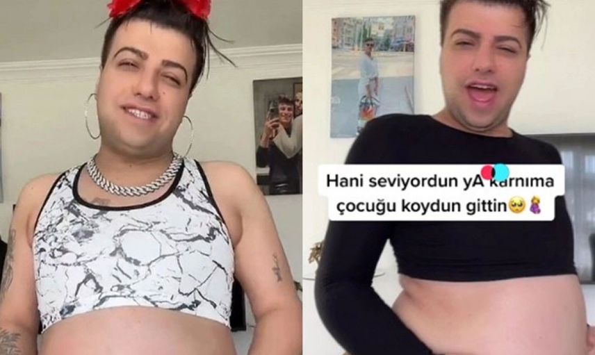 Hamile olduğu iddia eden Mükremin şimdi de erkek arkadaşıyla öpüştüğü videoyu paylaştı