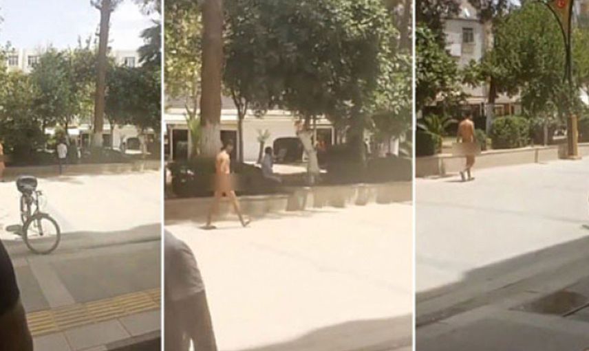 Bu seferde Mardin: Çırılçıplak sokağa çıkan adama meydan dayağı