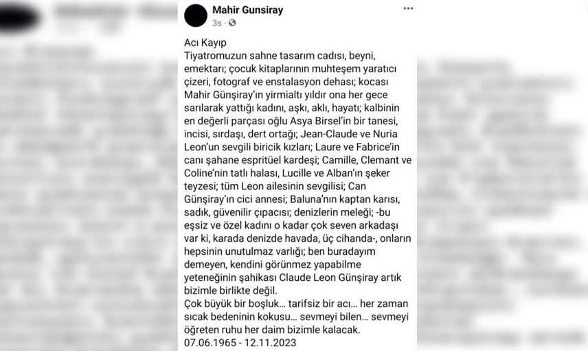 Mahir Günşiray'ın acı günü: Usta oyuncunun eşi Claude Leon Günşiray hayatını kaybetti