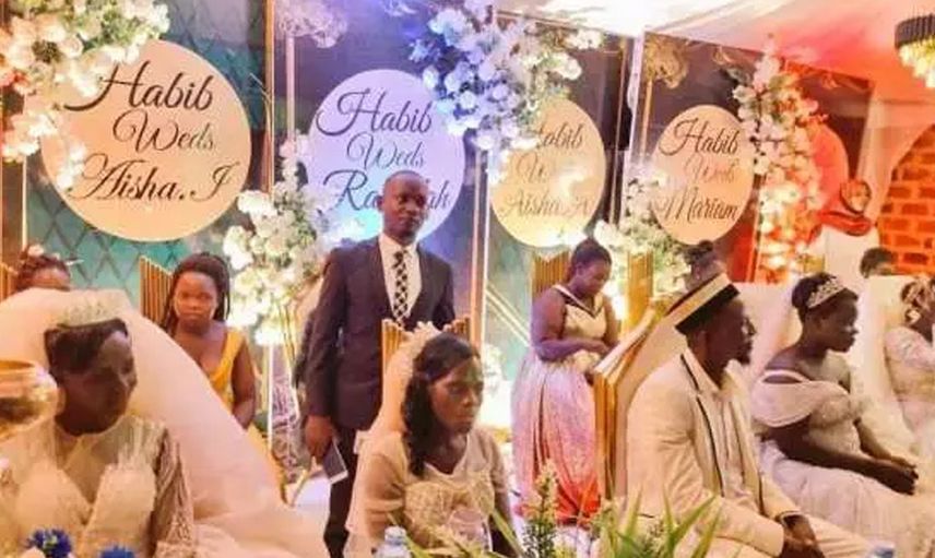 Uganda'da akıllara zarar düğün! 7 kadınla aynı anda dünyaevine girdi