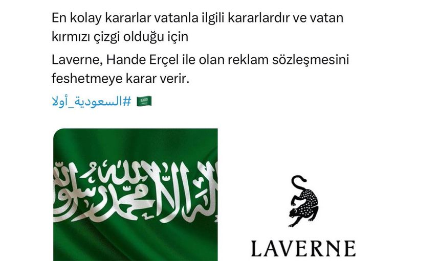   Suudi bayraklı duyuru