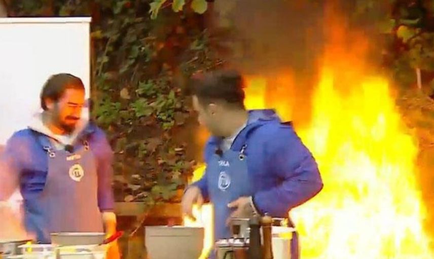 MasterChef'de korku dolu anlar! Yangın çıkınca ortalık bir anda karıştı
