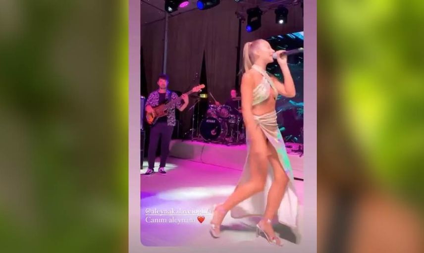 Survivor Aleyna meşhur olmak için yapmadığını bırakmadı! Eteği sıyırdı sahneye atladı!