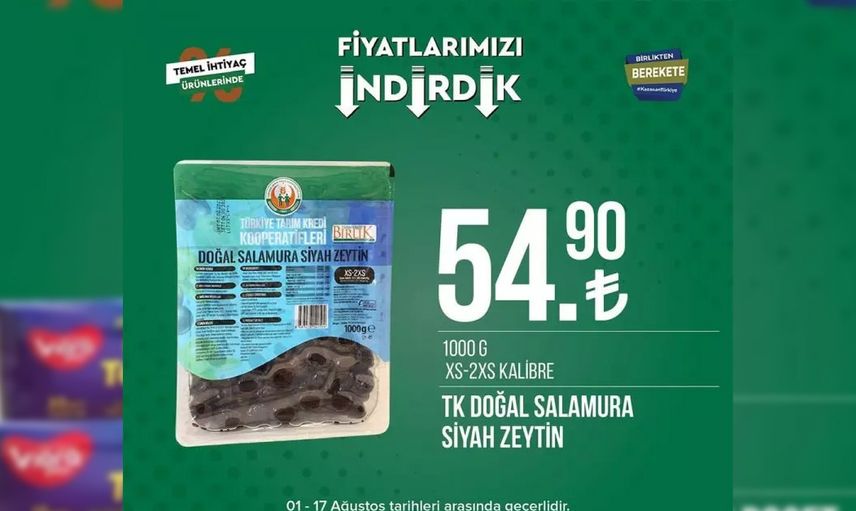 Vatandaş akın etti: Tarım Kredi Kooperatif Market ağustos ayı indirimli ürünleri belli oldu
