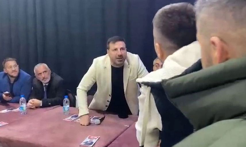 Eski şarkıcı Davut Güloğlu ile vatandaş arasında gerginlik: ''Bana mı vuracaksın?''