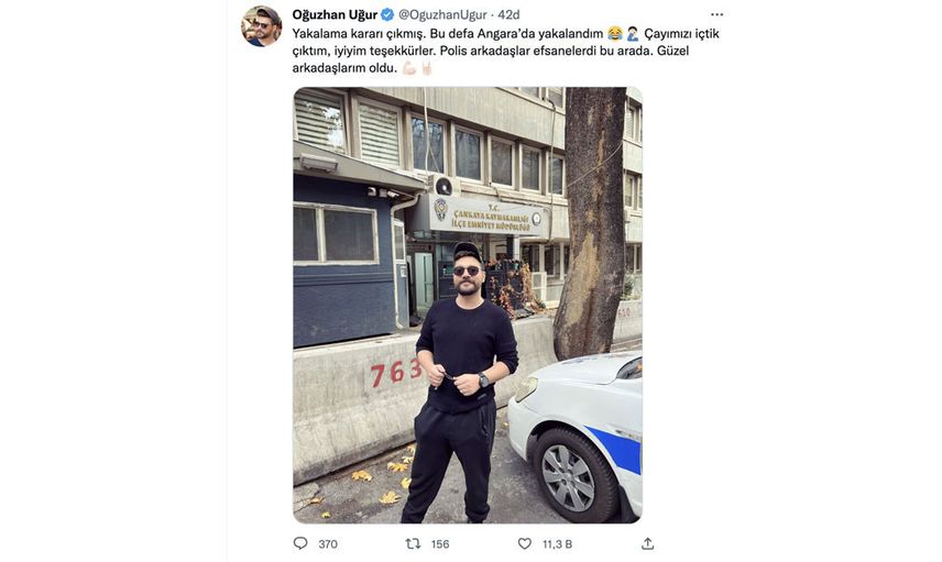 Oğuzhan Uğur hakkında yakalama kararı
