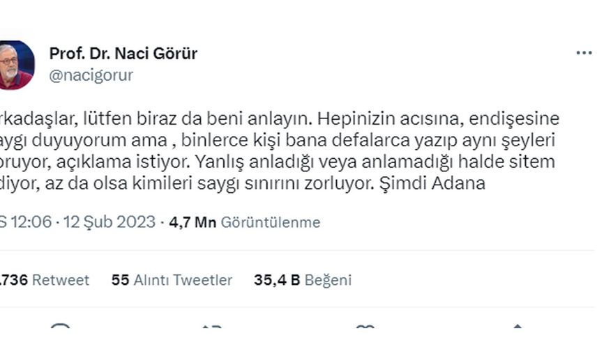 Daha önce de uyarmıştı