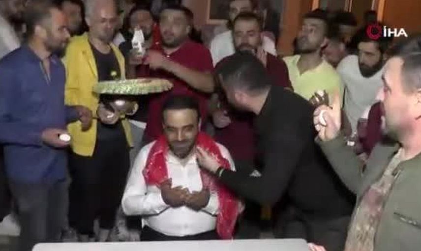 Amasya’da damat eğlencesinde yumurtalı saldırı