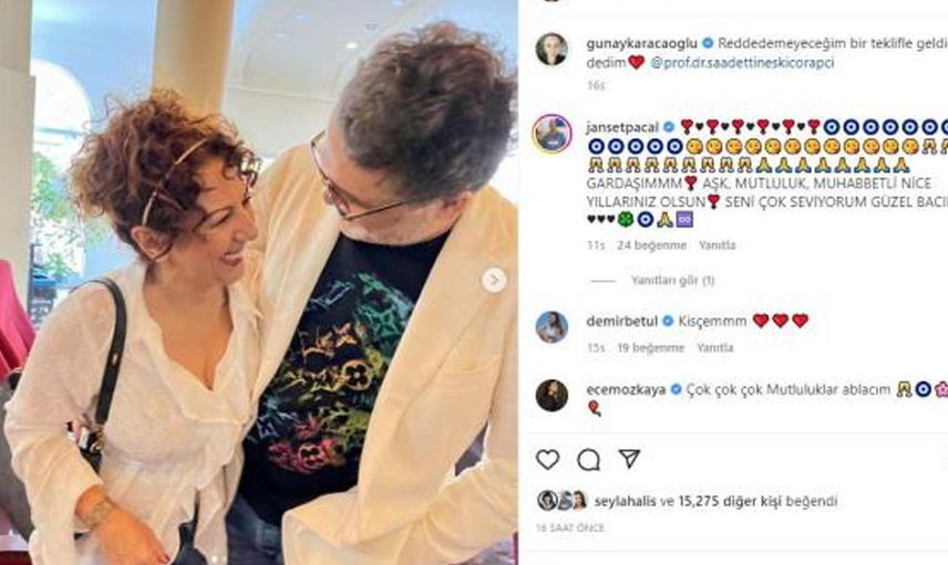 Düğün pozunu yayınladı