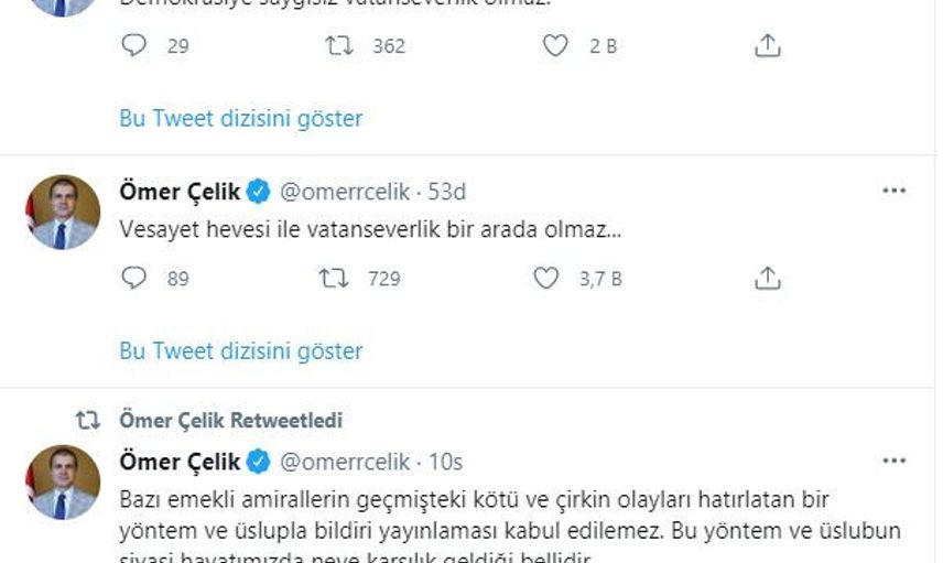 Emekli 103 Amiral İçin Tepkiler Çığ Gibi Büyümeye Devam Ediyor!