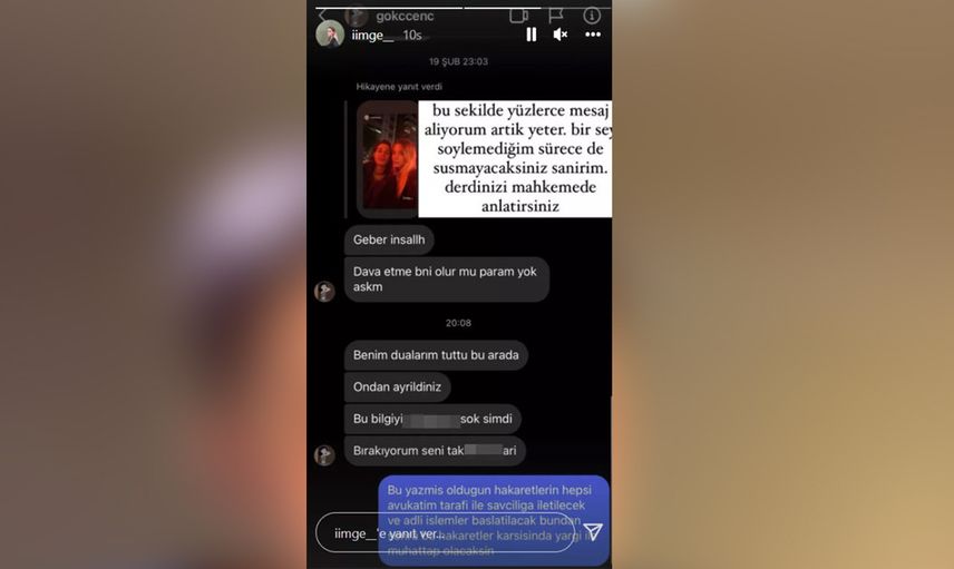 Ebrar Karakurt’un eski sevgilisi gelen mesajlarına dayanamadı! Soluğu mahkemede aldı