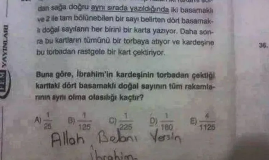 Sınav Sorularına Verilmiş En Komik Cevaplar 