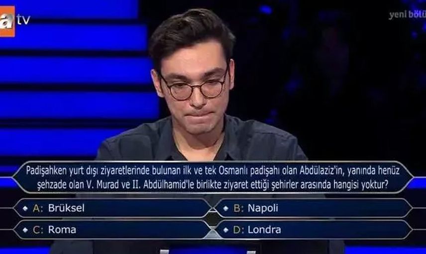 Kim Milyoner Olmak İster'e ''Osmanlı'' sorusu damga vurdu: Genç yarışmacı öyle bir şey yaptı ki...