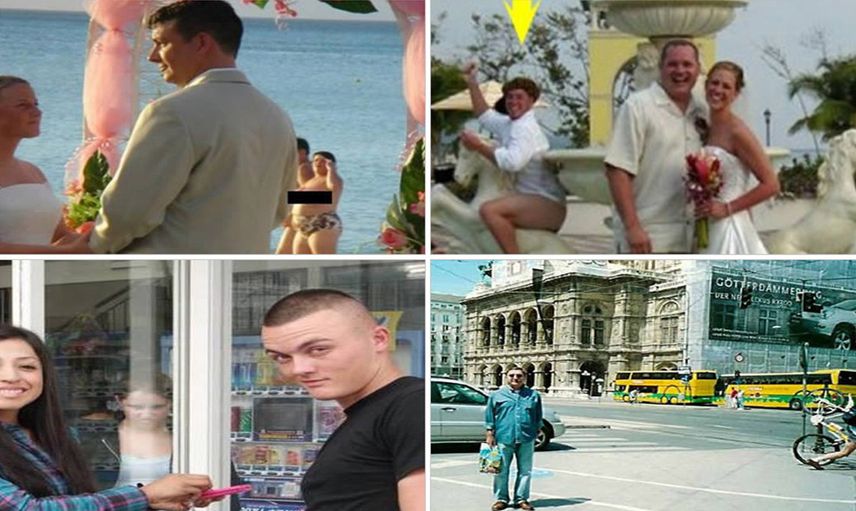 Arka planlarında tuhaf kafaların yaşandığı ilginç fotoğraflar