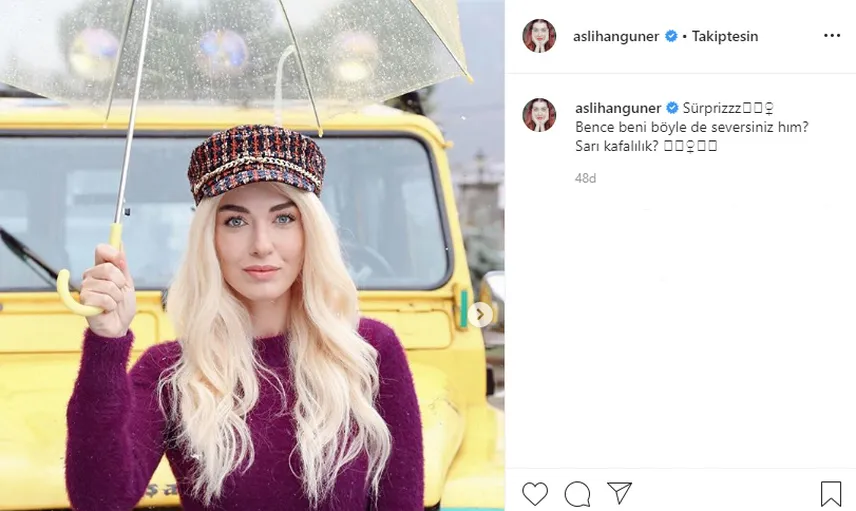 Aslıhan Güner Sarı Saçlarıyla Dikkat Çekti