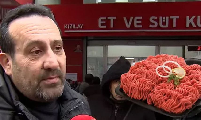Ucuz et kuyruğu görenleri şoke etti! Sabah erken saatlerde metrelerce kuyruk oluştu