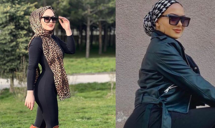 Başörtülü twerk dansıyla tanınan TikTok fenomeni Esra Rabia Ünal bu kez parlak taytıyla olay yarattı! ‘Başındakini bari kirletme’