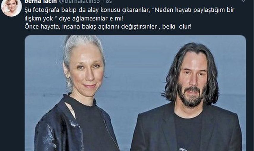 Berna Laçin, Keanu Reeves'e Yapılan Kötü Yorumlara Tepki Gösterdi
