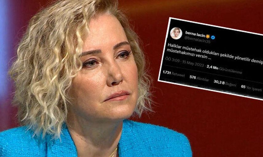 Berna Laçin'den hadsiz paylaşım! Seçimi kaybedince nereye saldıracağını şaşırdı